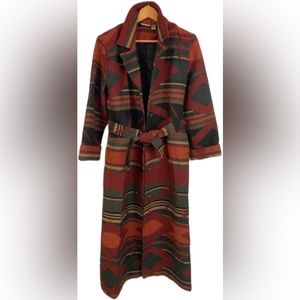 Vtg Chicos Design Southwestern Tribal Long Coat 1